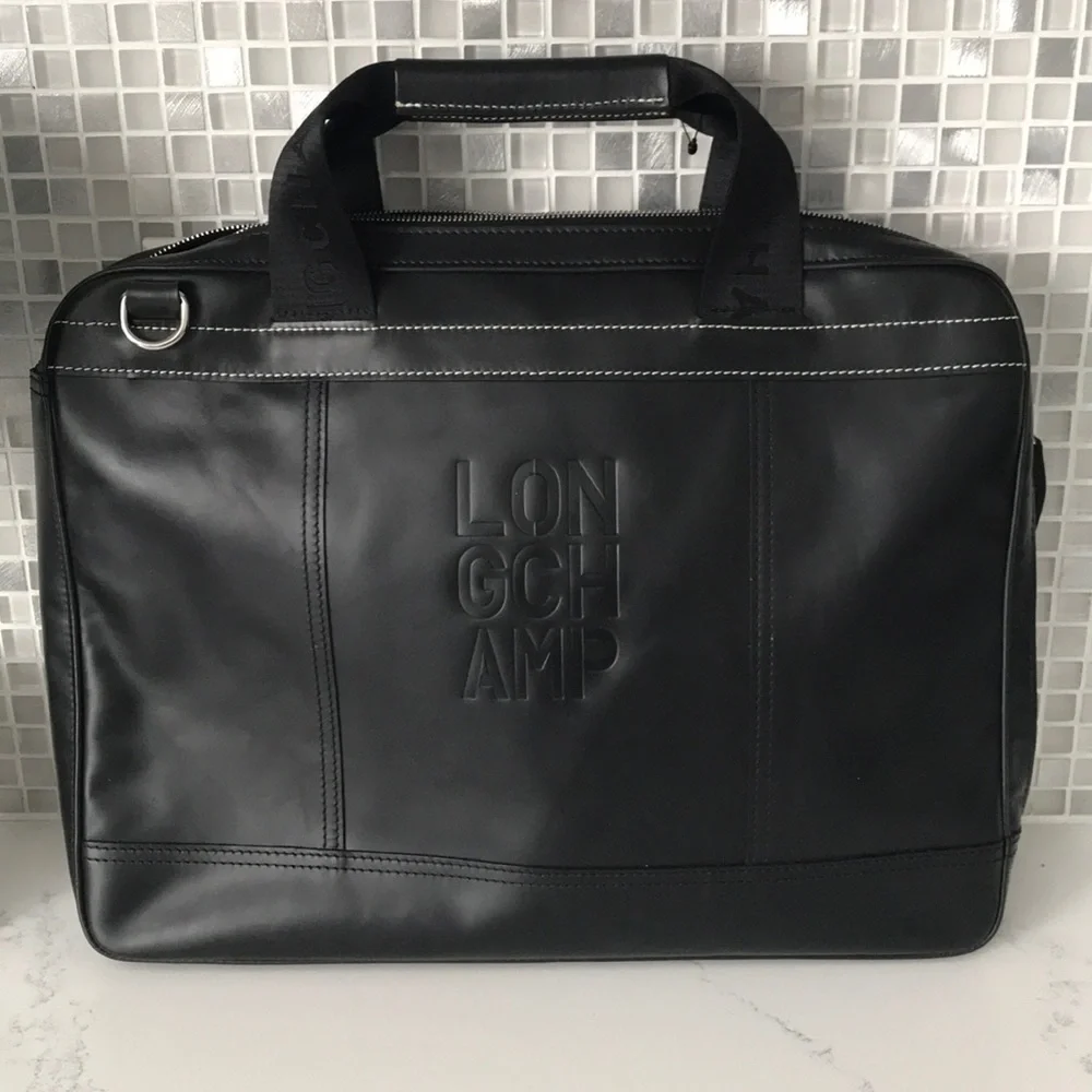 🔥HOT PRICE🔥Longchamp Mocha Cavalier leather document holder